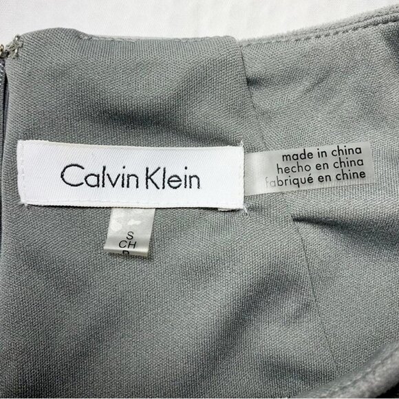 CALVIN KLEIN Cherry Blossom Print Top With Faux Suede Shoulders - Picture 6 of 6